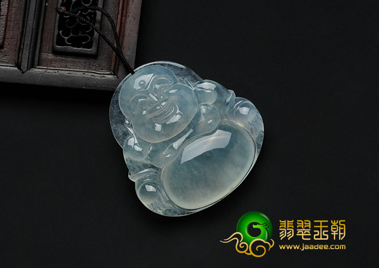 冰种晴水缅甸翡翠玉佛挂件