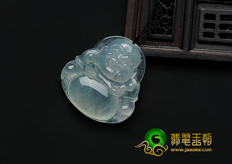 冰种晴水缅甸翡翠玉佛挂件