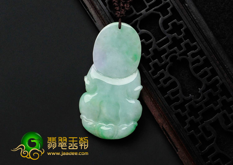 feicui糯冰种翠色缅甸翡翠观音挂件