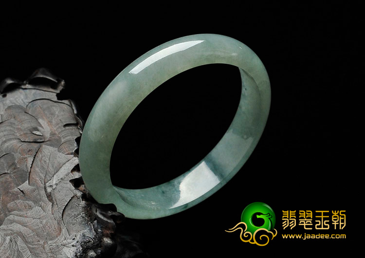 冰种飘花缅甸翡翠手镯（52.4mm）