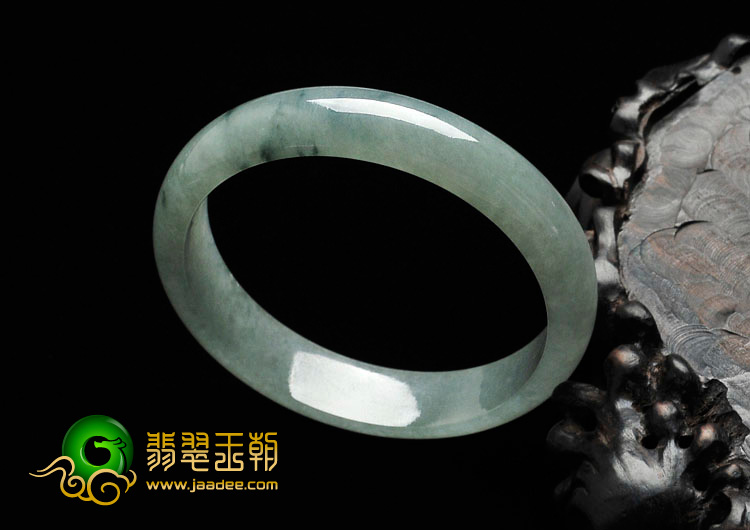 冰种飘花缅甸翡翠手镯（52.4mm）