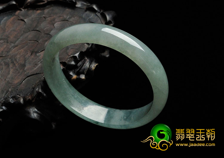 冰种飘花缅甸翡翠手镯（52.4mm）