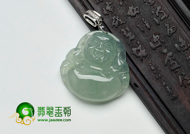 冰种晴水缅甸翡翠玉佛挂件