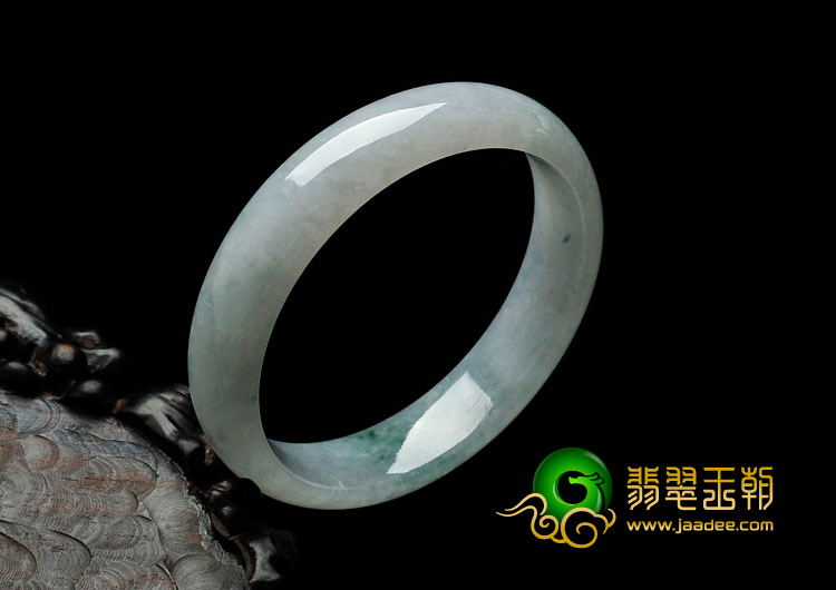 糯冰种飘花缅甸翡翠手镯（57.5mm）