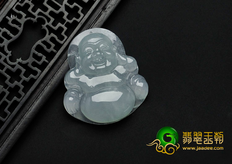 冰种晴水缅甸翡翠玉佛挂件