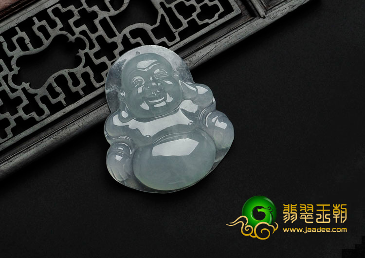 冰种晴水缅甸翡翠玉佛挂件