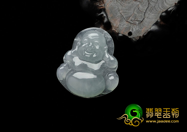 冰种晴水缅甸翡翠玉佛挂件