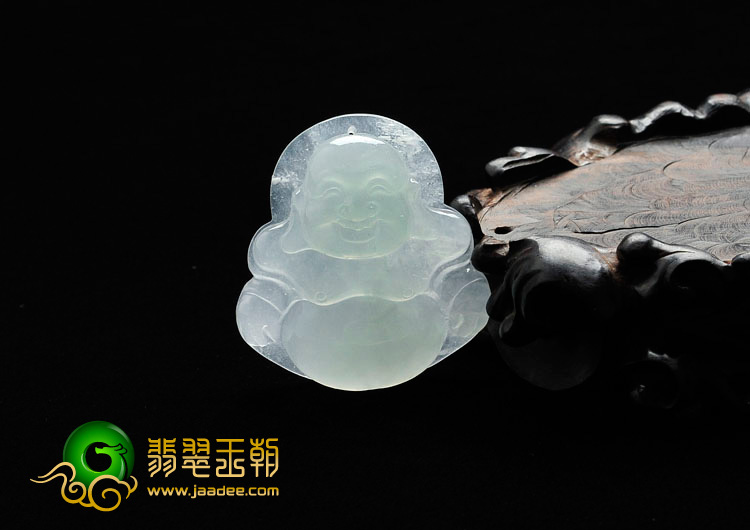 冰种晴水缅甸翡翠玉佛挂件