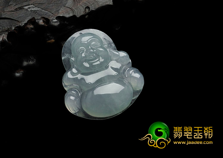 冰种晴水缅甸翡翠玉佛挂件