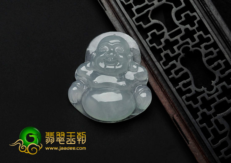 冰种晴水缅甸翡翠玉佛挂件