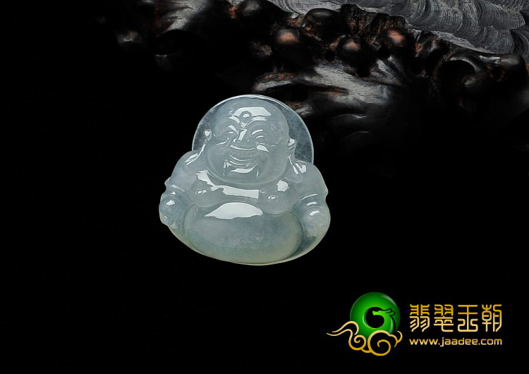 冰种晴水缅甸翡翠玉佛挂件