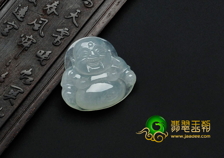 冰种晴水缅甸翡翠玉佛挂件