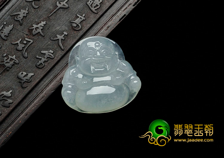 冰种晴水缅甸翡翠玉佛挂件