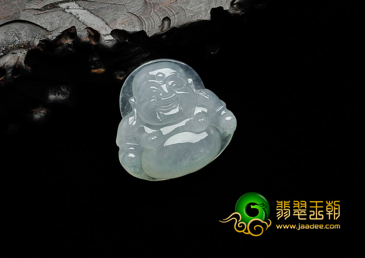 冰种晴水缅甸翡翠玉佛挂件