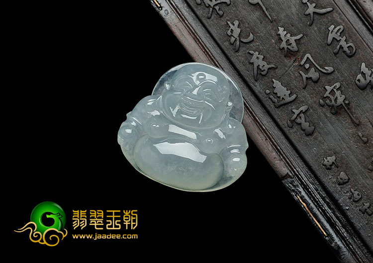 冰种晴水缅甸翡翠玉佛挂件