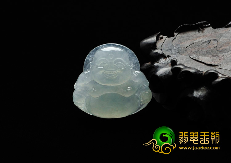 冰种晴水缅甸翡翠玉佛挂件