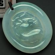 冰种晴水缅甸翡翠马到成功挂件