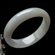 糯冰种淡紫罗兰缅甸翡翠手镯（52.9mm）