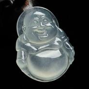 冰玻种晴水缅甸翡翠玉佛挂件