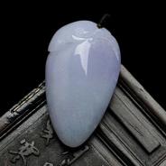 糯冰种紫罗兰缅甸翡翠福瓜挂件