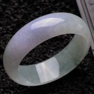 糯冰种紫罗兰晴水缅甸翡翠手镯（60.4mm）