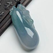 冰种晴水缅甸翡翠福瓜挂件