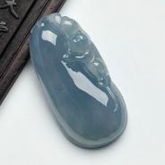 冰种晴水缅甸翡翠福瓜挂件
