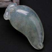 冰种晴水缅甸翡翠福瓜挂件