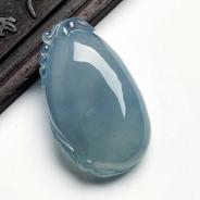 冰种晴水缅甸翡翠福瓜挂件