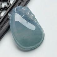 冰种晴水缅甸翡翠福瓜挂件