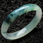 冰玻种飘花缅甸翡翠手镯（57.6mm）