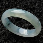 冰玻种飘花缅甸翡翠手镯（52.7mm）