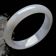 糯冰种淡紫罗兰缅甸翡翠手镯（57.8mm）