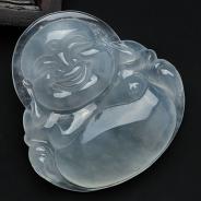 冰玻种缅甸翡翠玉佛挂件