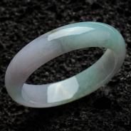 糯冰种春带彩缅甸翡翠手镯（51.3mm）