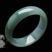 糯冰种晴水缅甸翡翠手镯（53.8mm）
