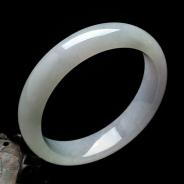 糯冰种晴水缅甸翡翠手镯（57.1mm）