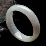 糯冰种晴水缅甸翡翠手镯（52.1mm）