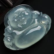 冰玻种晴水缅甸翡翠玉佛挂件