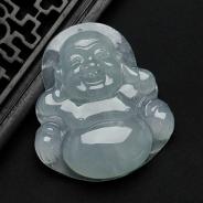 冰种晴水缅甸翡翠玉佛挂件