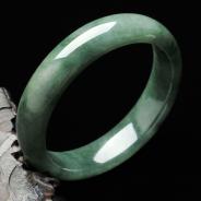 糯冰种蓝晴水缅甸翡翠手镯（56.6mm）