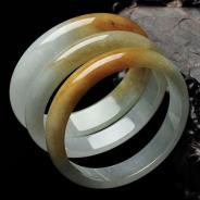 糯冰种黄翡缅甸翡翠手镯（56.8mm/56.9mm/56.4mm）（一批走）