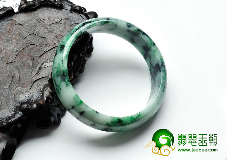 细糯种癣加绿缅甸翡翠手镯（60.6mm）