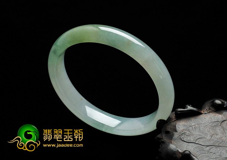 糯冰种晴水略带黄翡缅甸翡翠手镯（60mm）