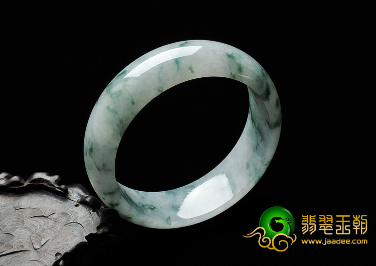 冰种飘花缅甸翡翠手镯（57mm）