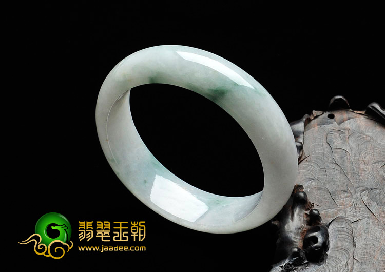 糯冰种飘花缅甸翡翠手镯（54.4mm）