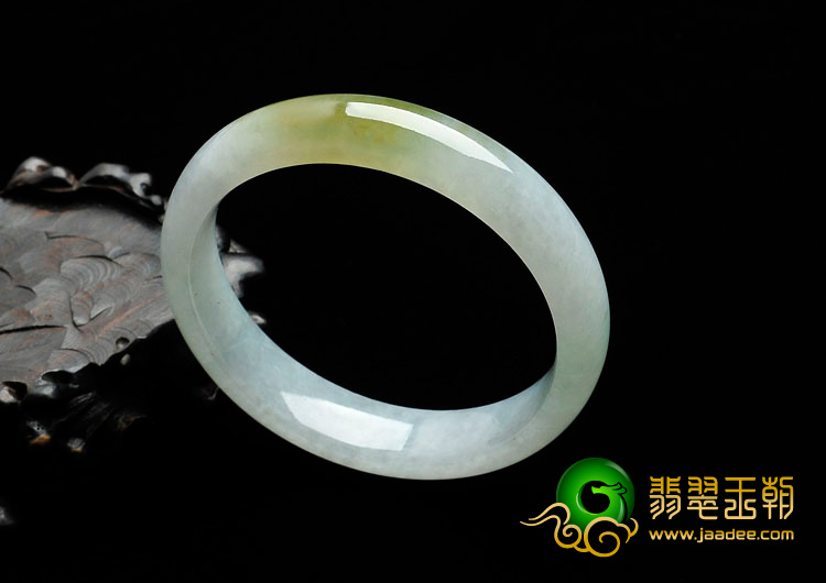 糯冰种晴水带褐黄翡缅甸翡翠手镯（56.3mm）