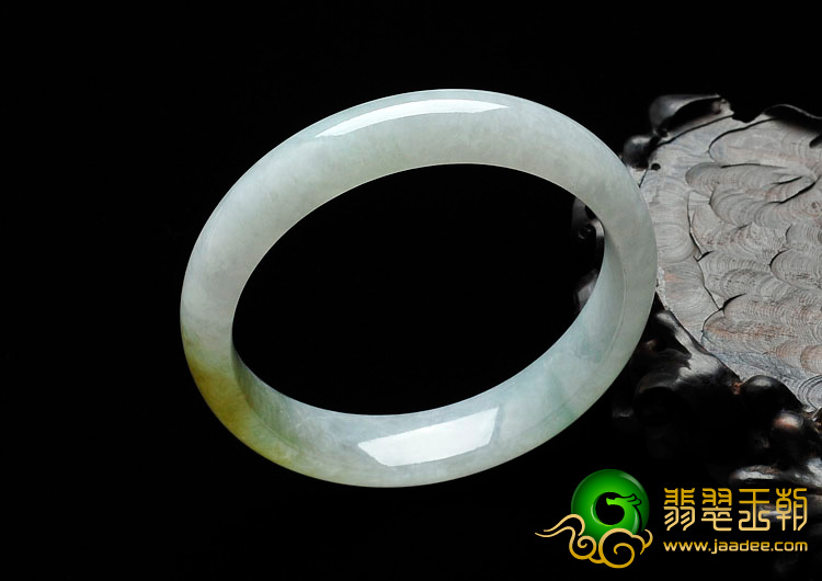 糯冰种晴水带褐黄翡缅甸翡翠手镯（56.3mm）