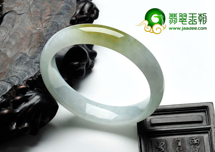 糯冰种晴水带褐黄翡缅甸翡翠手镯（56.3mm）