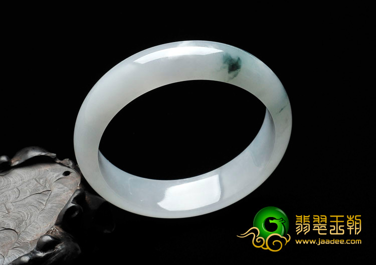 糯冰种飘花缅甸翡翠手镯（57.5mm）